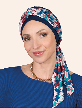 Turban pour femme par Hairfax, pour l'alopécie et les pertes de cheveux liés aux traitements médicaux